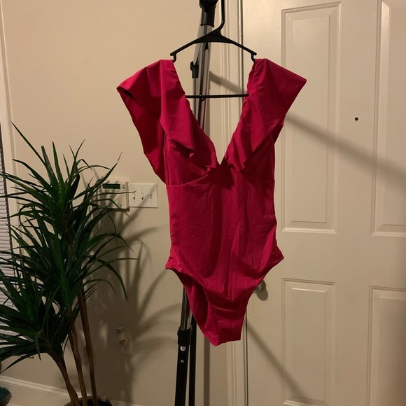 Trina Turk Hot pink swimsuit size 8 - Picture 3 of 6